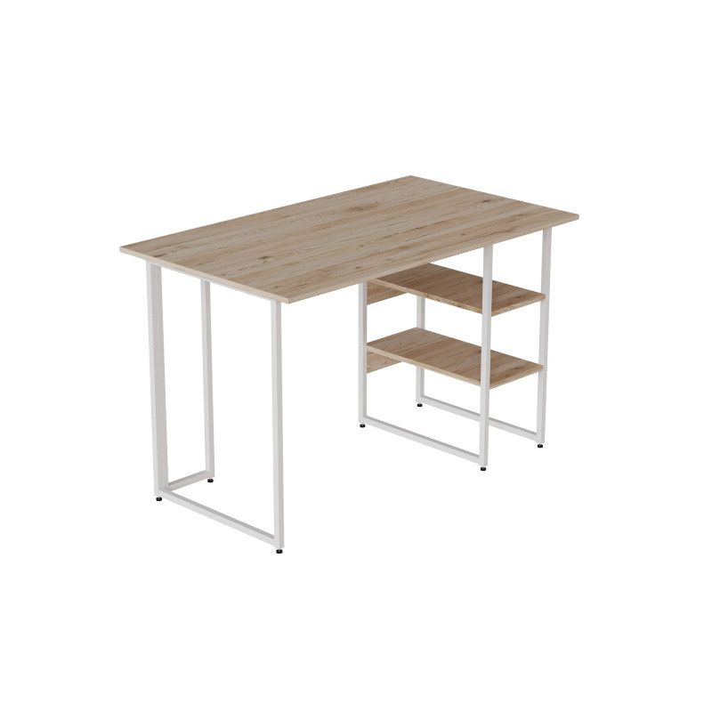 Компьютерный стол Ferrum-decor Кевин 75x140x60 белый ДСП Дуб Сан-Марино 32мм (FRD-101267)