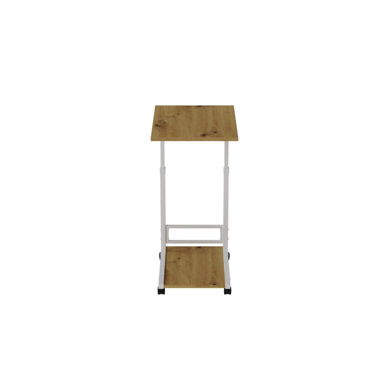 Стол приставной Ferrum-decor Френу 62x40x60 металл Белый ДСП Дуб Артизан 16мм (FRD-102517)