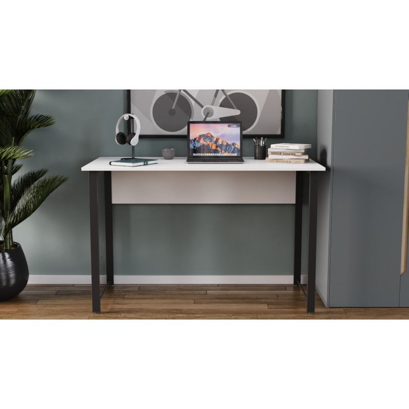 Письменный стол Ferrum-decor Курт 75x140x70 черный ДСП Белое 16мм (FRD-102037)