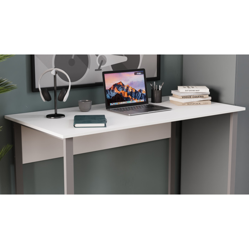 Письмовий стіл Ferrum-decor Курт 75x100x60 сірий ДСП Біле 16мм (FRD-101827)