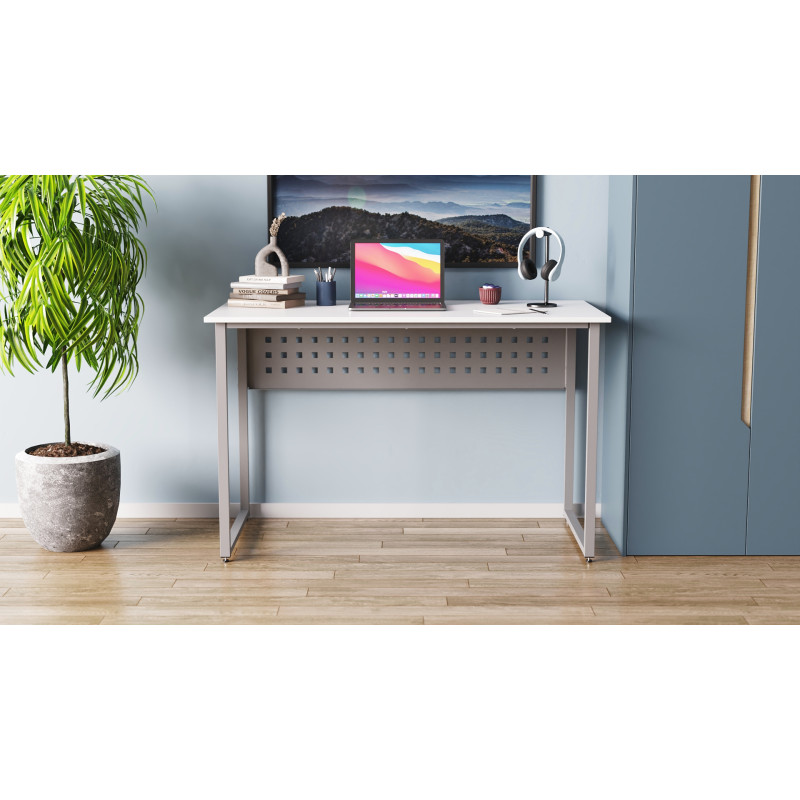 Письменный стол Ferrum-decor Майк 75x100x60 серый ДСП Белое 16мм (FRD-101767)