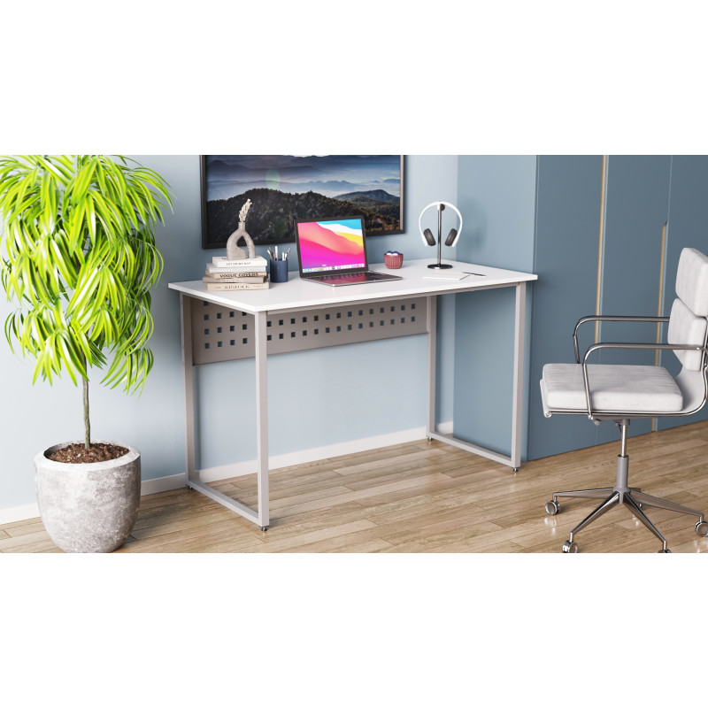 Письменный стол Ferrum-decor Майк 75x100x60 серый ДСП Белое 16мм (FRD-101767)
