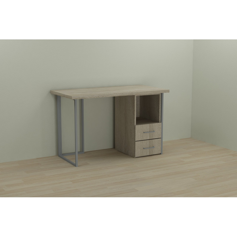 Письмовий стіл Ferrum-decor Отто 76x120x60 сірий ДСП Дуб Сонома 32мм (FRD-101497)