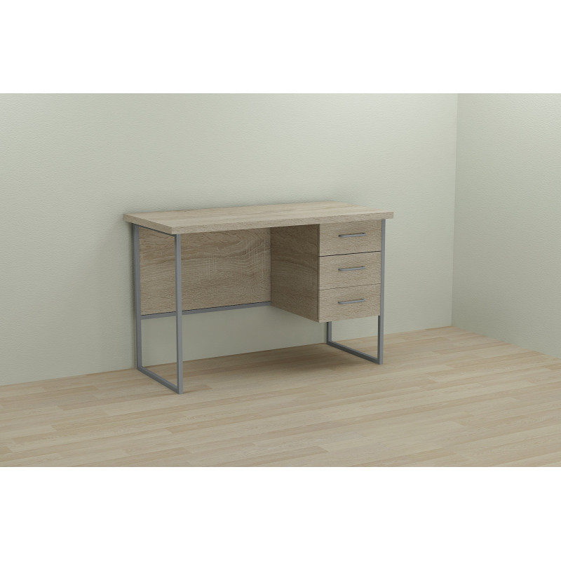 Письменный стол Ferrum-decor Гарри 76x120x70 серый ДСП Дуб Сонома 32мм (FRD-101477)
