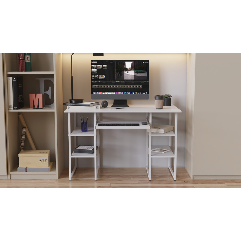 Письменный стол Ferrum-decor Тим 75x120x60 белый ДСП Белое 16мм (FRD-101357)