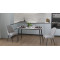 Стол кухонный раскладной Данди на конусных ногах Ferrum-decor 75x120 160)x60 Черный металл ДСП Белый 16 мм (FRD-106775)