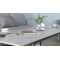 Стіл трансформер журнальний Dandi Small Ferrum-decor 45x120 160)x60 Чорний метал ДСП Бетон 16 мм (FRD-106785)