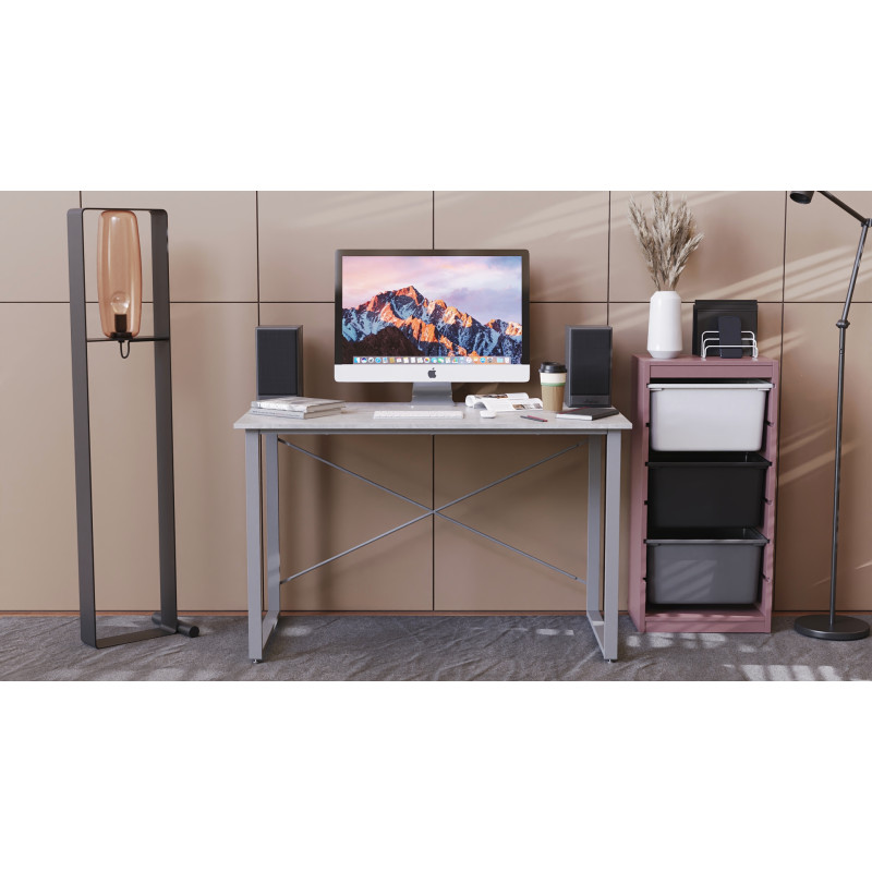 Стіл письмовий Дейв Ferrum-decor 750x1200x600 Сірий метал ДСП Бетон 32 мм (FRD-106445)