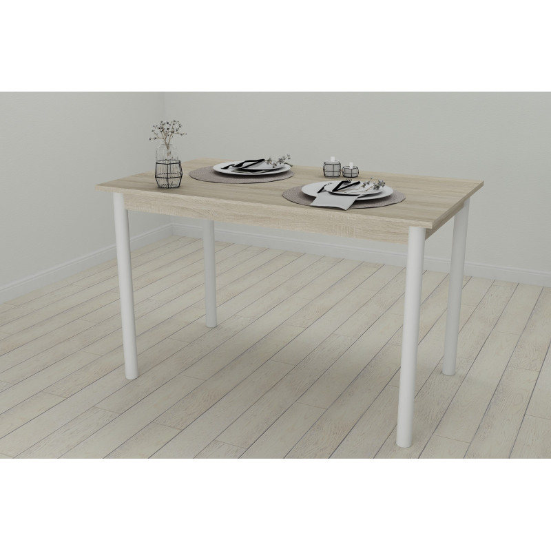 Стол кухонный Ferrum-decor Бенита 75x120x80 Белый ДСП Сонома 16мм (FRD-106285)
