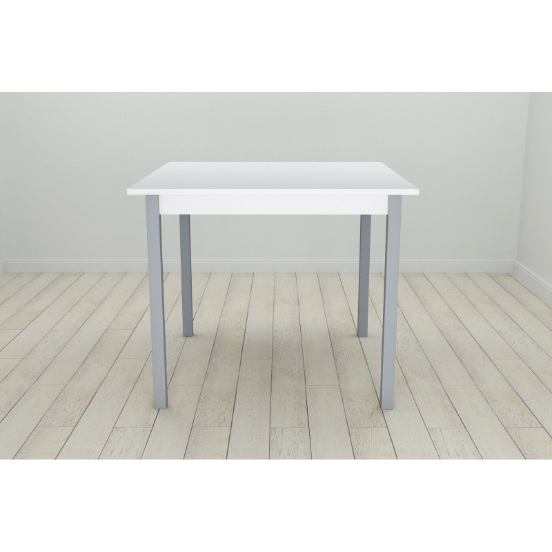 Стіл кухонний Ferrum-decor Дієго 75x80x80 Сірий ДСП Біле 16мм (FRD-106305)