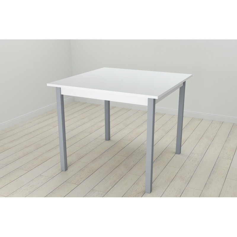 Стіл кухонний Ferrum-decor Дієго 75x80x80 Сірий ДСП Біле 16мм (FRD-106305)