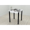 Стіл кухонний Ferrum-decor Агата 75x70x70 Чорний ДСП Біле 16мм (FRD-106245)