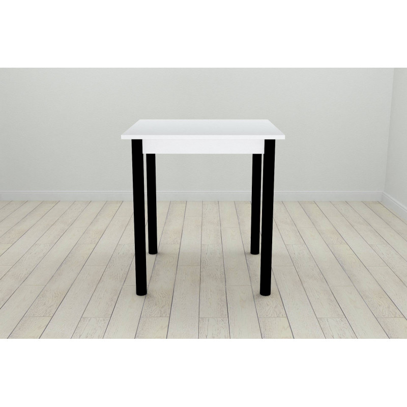 Стіл кухонний Ferrum-decor Агата 75x70x70 Чорний ДСП Біле 16мм (FRD-106245)
