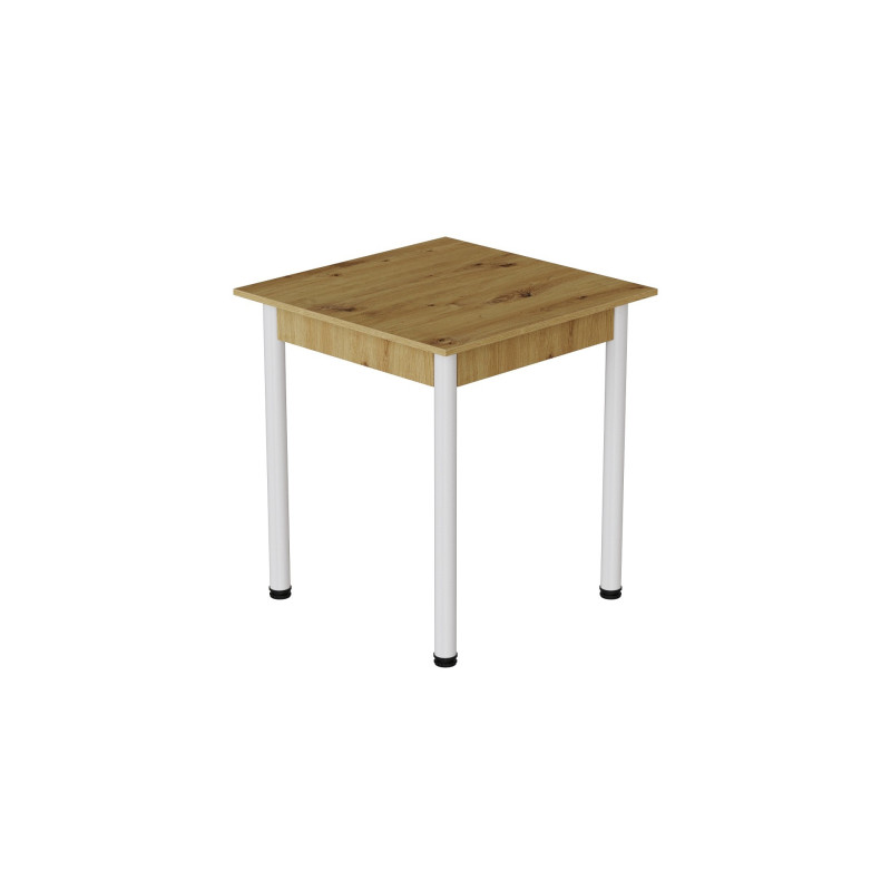 Стол кухонный Ferrum-decor Агата 75x80x80 Белый ДСП Дуб Артизан 16мм (FRD-105675)