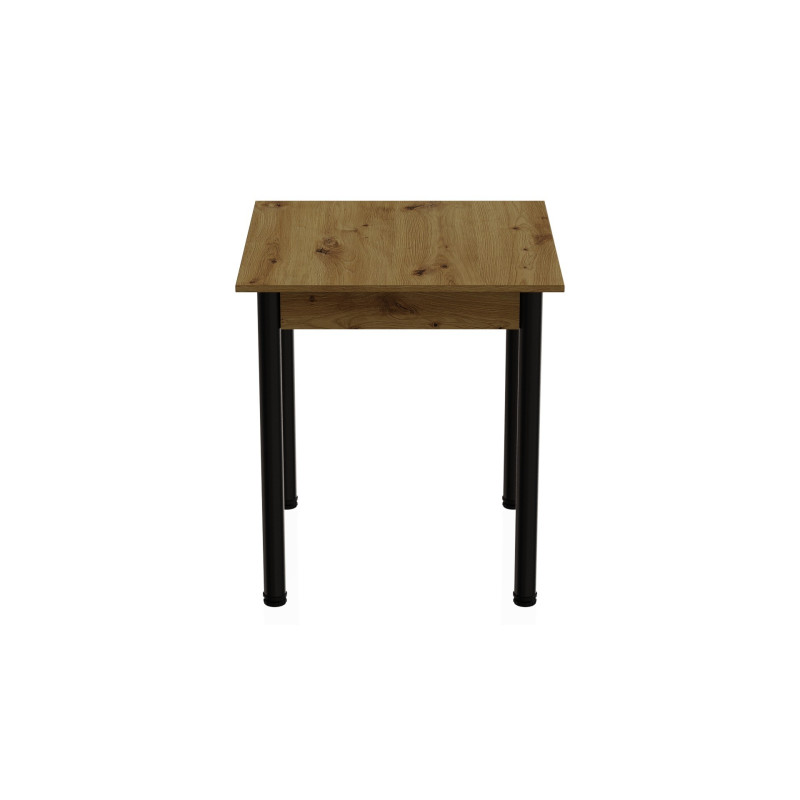 Стіл кухонний Ferrum-decor Агата 75x90x90 Чорний ДСП Дуб Артизан 16мм (FRD-105685)