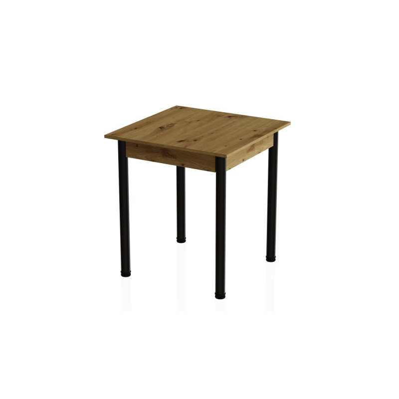 Стіл кухонний Ferrum-decor Агата 75x90x90 Чорний ДСП Дуб Артизан 16мм (FRD-105685)