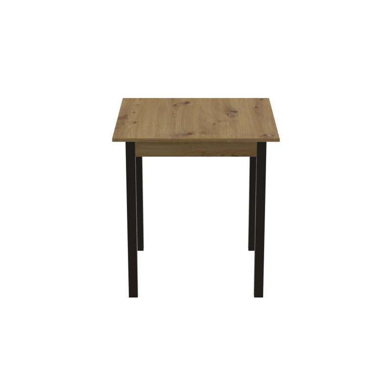 Стіл кухонний Ferrum-decor Дієго 75x80x80 Чорний ДСП Дуб Артизан 16мм (FRD-105715)