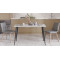 Стол кухонный Марсель 50 Ferrum-decor 75x120x60 Черный металл ДСП Бетон 32 мм (FRD-106695)