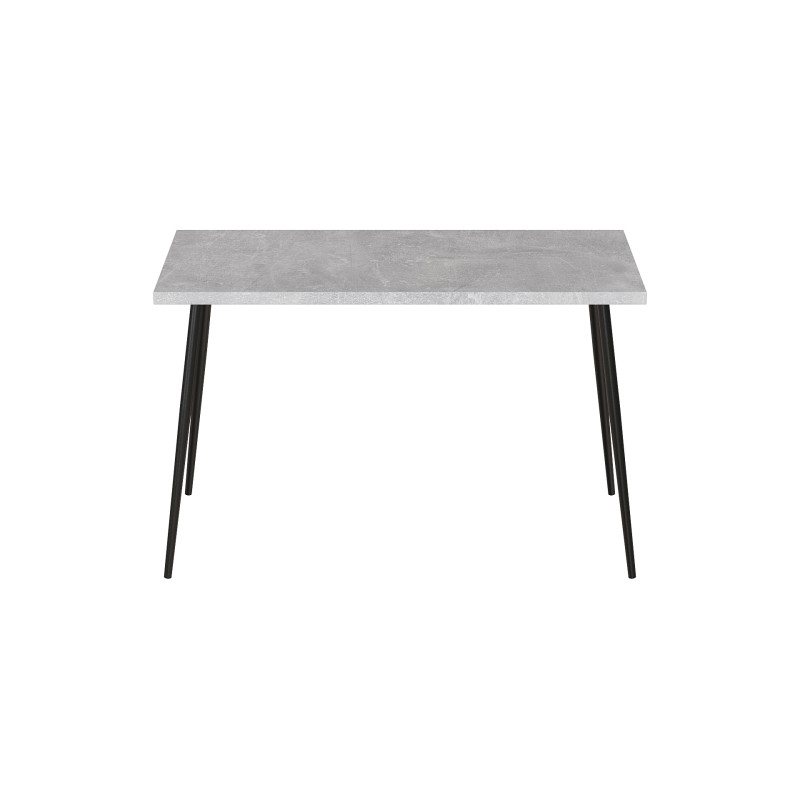Стол кухонный Марсель 30 Ferrum-decor 75x120x60 Черный металл ДСП Бетон 32 мм (FRD-106735)