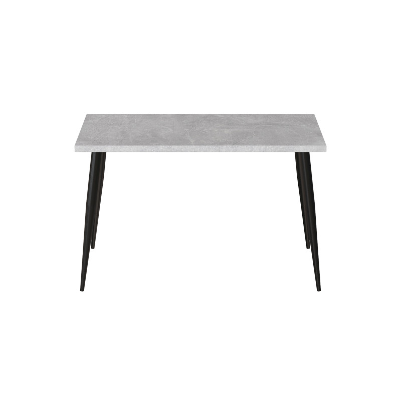 Стол кухонный Марсель 50 Ferrum-decor 75x120x60 Черный металл ДСП Бетон 32 мм (FRD-106695)