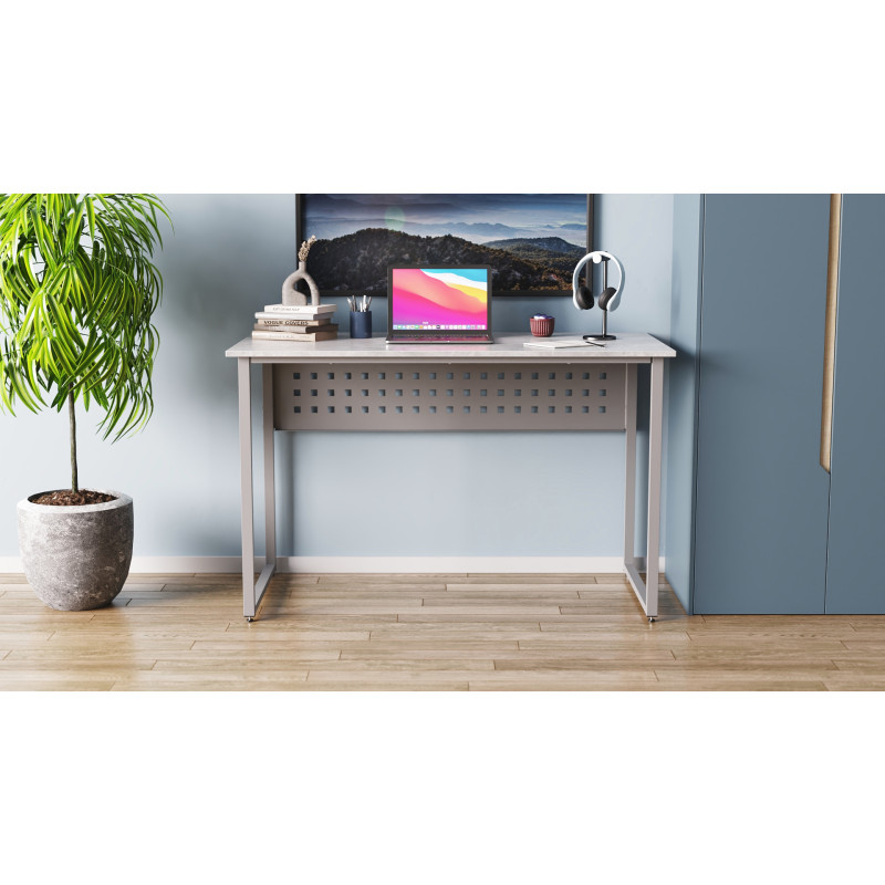 Стіл письмовий Майк Ferrum-decor 75x120x60 Сірий метал ДСП Бетон 16 мм (FRD-106515)