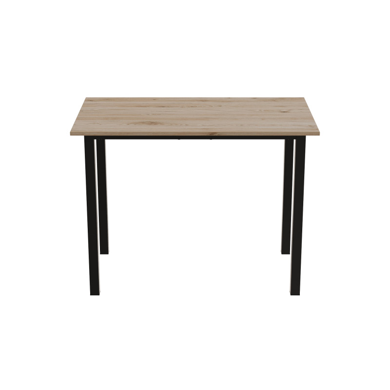 Стіл універсальний Knap Ferrum-decor 750x1400x600 Чорний метал ДСП Дуб Сан-Марино 16 мм (FRD-106355)
