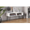 Тумба під ТВ Невада Ferrum-decor 45x100x38 Чорний метал ДСП Білий 16 мм (FRD-106725)