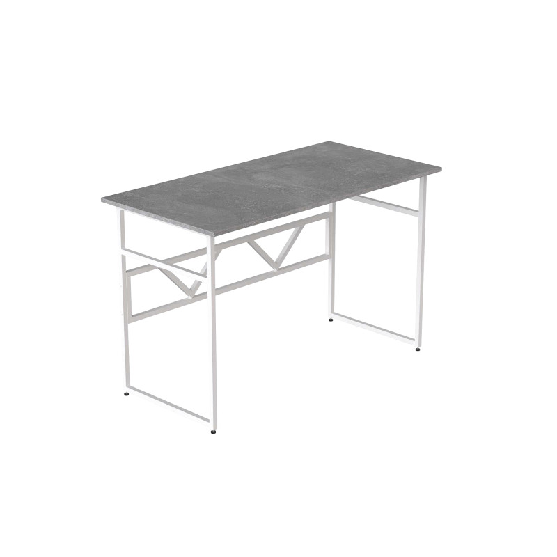 Стіл письмовий Раян Ferrum-decor 750x1000x600 Білий метал ДСП Бетон 32 мм (FRD-106475)