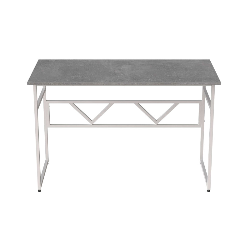 Стіл письмовий Раян Ferrum-decor 750x1400x700 Білий метал ДСП Бетон 32 мм (FRD-106505)