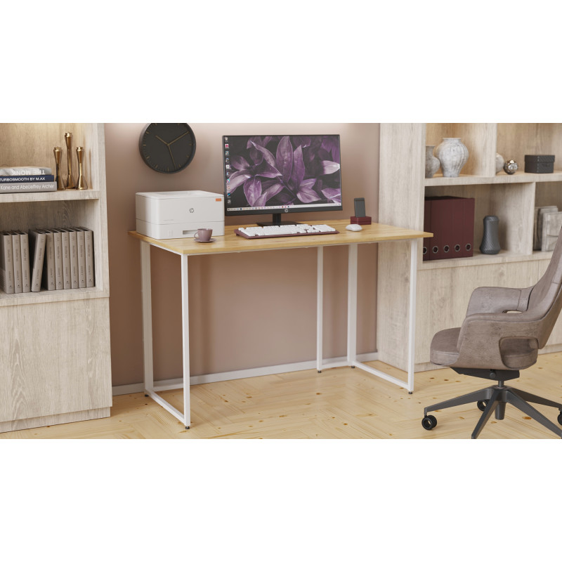 Комп'ютерний стіл Ferrum-decor Ханна 75x140x60 білий ДСП Дуб Артизан 32мм (FRD-106225)