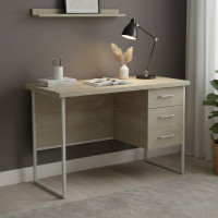 Письмовий стіл Ferrum-decor Гаррі 76x140x70 білий ДСП Дуб Сонома 32мм (FRD-101017)