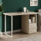 Письмовий стіл Ferrum-decor Отто 76x120x60 білий ДСП Дуб Сонома 32мм (FRD-101027)