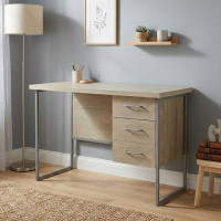Письмовий стіл Ferrum-decor Гаррі 76x120x60 сірий ДСП Дуб Сонома 32мм (FRD-101457)