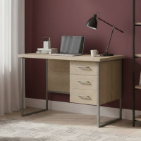 Письмовий стіл Ferrum-decor Гаррі 76x140x70 сірий ДСП Дуб Сонома 32мм (FRD-101487)