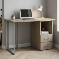 Письмовий стіл Ferrum-decor Отто 76x140x60 сірий ДСП Дуб Сонома 32мм (FRD-101507)