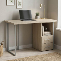 Письмовий стіл Ferrum-decor Отто 76x140x70 сірий ДСП Дуб Сонома 32мм (FRD-101527)