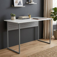 Письмовий стіл Ferrum-decor Майк 75x140x70 сірий ДСП Біле 16мм (FRD-101817)