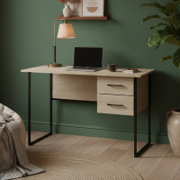 Письменный стол Ferrum-decor Дакота 75x140x60 черный ДСП Дуб Сонома 16мм (FRD-101927)
