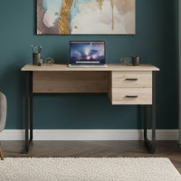 Комп'ютерний стіл Ferrum-decor Дакота 75x140x70 чорний ДСП Дуб Сан-Марино 16мм (FRD-101957)