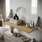 Полиця настінна Ferrum-decor Ханді 2 240x600x240 метал Білий ДСП Дуб Артизан 16 мм (FRD-102587)