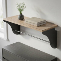 Настінна полиця Ferrum-decor Комфі 260x500x240 метал Чорний ДСП Дуб Сан-Марино 16 мм (FRD-102717)
