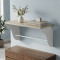 Настінна полиця Ferrum-decor Комфі 260x600x240 метал Білий ДСП Сонома 16 мм (FRD-102747)