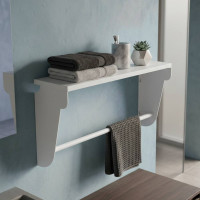 Полиця настінна Ferrum-decor Світ 300x600x150 метал Білий ДСП Біле 16 мм (FRD-102807)