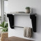 Полка настенная Ferrum-decor Свит 300x700x150 металл Черный ДСП Бетон 16 мм (FRD-102827)
