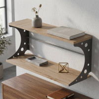 Настінна полиця Ferrum-decor Букін 330x500x240 метал Сірий ДСП Дуб Сан-Марино 16 мм (FRD-102857)