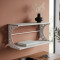 Полка настенная Ferrum-decor Букин 330x700x240 металл Белый ДСП Бетон 16 мм (FRD-102897)