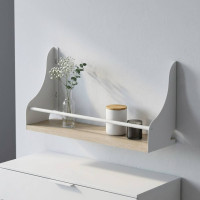 Полка настенная Ferrum-decor Изи 260x700x150 металл Белый ДСП Сонома 16 мм (FRD-102957)
