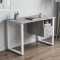 Письменный стол с ящиками Ferrum-decor Оскар 750x1400x600 металл Белый ДСП Бетон 16 мм (FRD-103247)