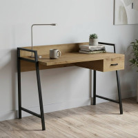 Письмовий стіл Ferrum-decor Комфорт 750x1000x600 Чорний метал ДСП Дуб Артизан 32 мм (FRD-103427)