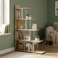 Этажерка Ferrum-decor Стелла 1600x1020x300 Белый металл ДСП Дуб Сан-Марино (FRD-103467)